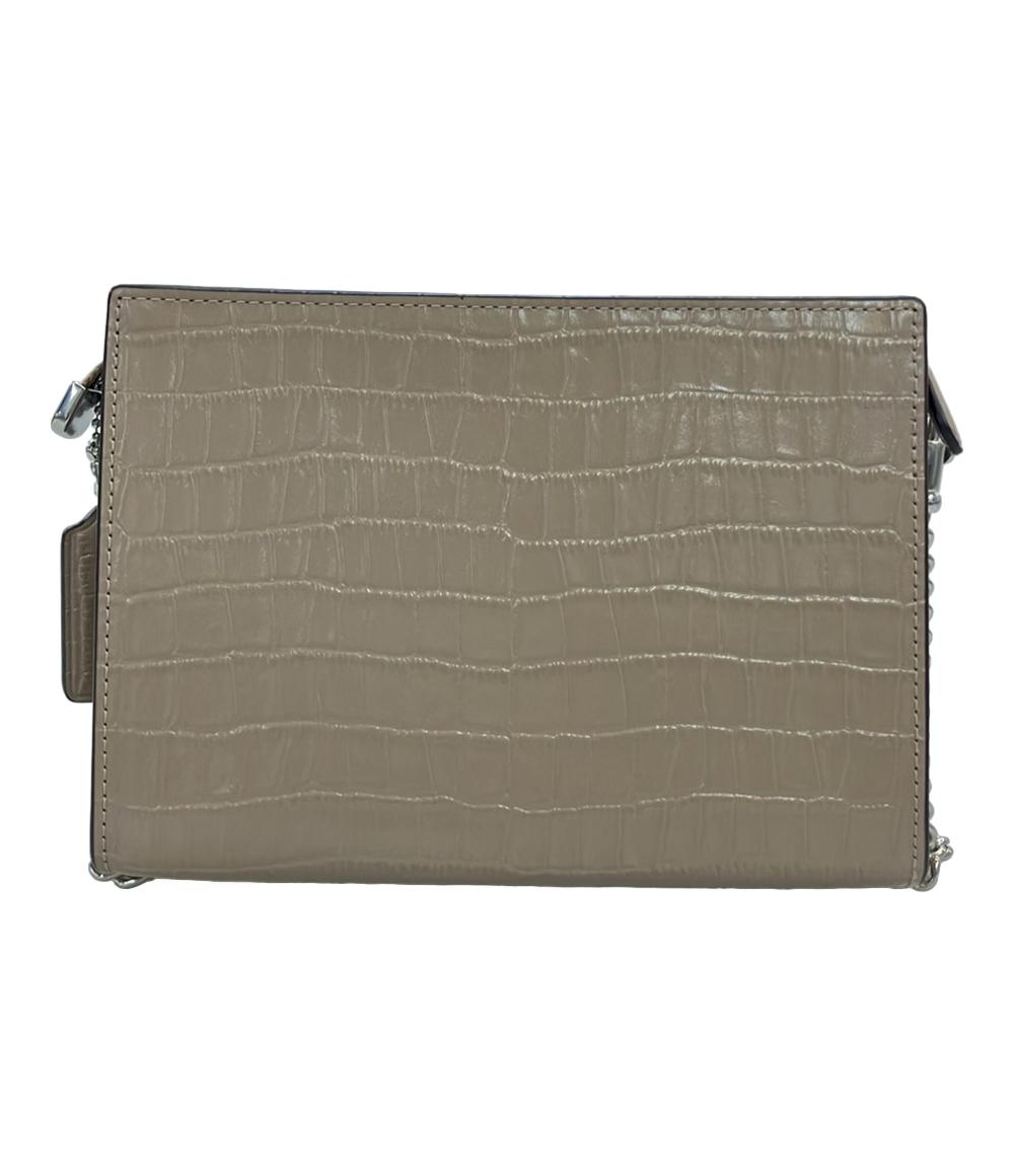 コーチ チェーンショルダーバッグ スリム クロスボディ レザー 斜め