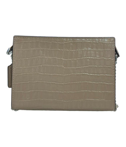 コーチ チェーンショルダーバッグ スリム クロスボディ レザー 斜め掛け クロコ型押し CR237 レディース COACH