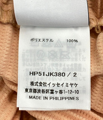 美品 ISSEY MIYAKE HOMME PLISSE プリーツクロップドカットソー レディース SIZE 2 イッセイミヤケオムプリッセ