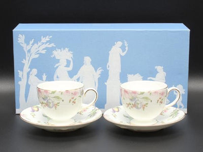 美品 WEDGWOOD カップ＆ソーサー 2客セット ペア スウィートプラム ウエッジウッド