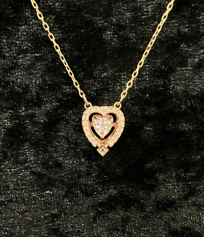 美品 スワロフスキー ネックレス ハートモチーフSparkling Dance Heart 5284188 レディース SWAROVSKI