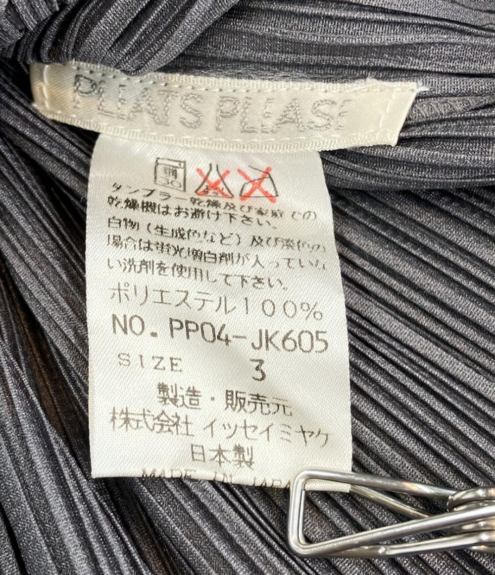 美品 ISSEY MIYAKE 半袖シャツ ノースリーブブラウス モード PP04-JK605 レディース SIZE 3 (L) イッセイミヤケ