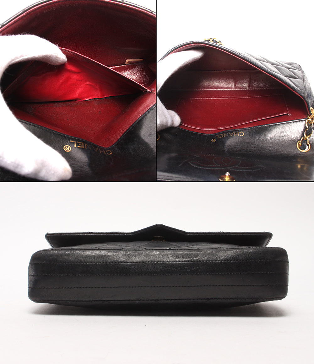CHANEL チェーンショルダーバッグ ゴールド金具 シングルチェーン シングルフラップ デカココ マトラッセ レディース シャネル