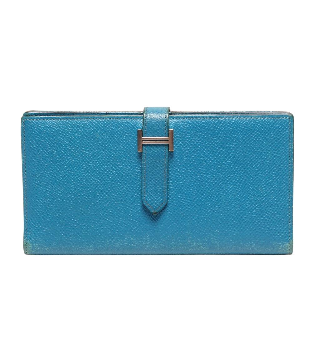 エルメス 二つ折り財布 □Q刻印 シルバー金具 ベアンスフレ レディース HERMES