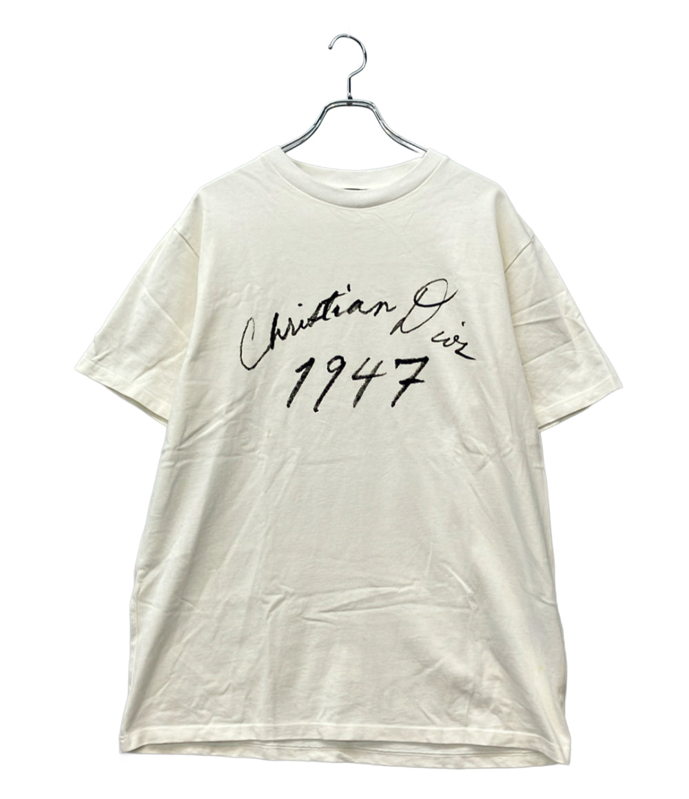 Christian Dior Handwritten 1947 コットンジャージー Tシャツ 493J696F0554 メンズ SIZE L クリスチャンディオール