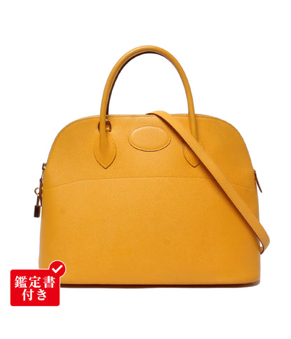 HERMES 2wayショルダーバッグ ハンドバッグ ヴォーエプソン ゴールド金具 肩掛け □A刻印 ボリード35 レディース エルメス
