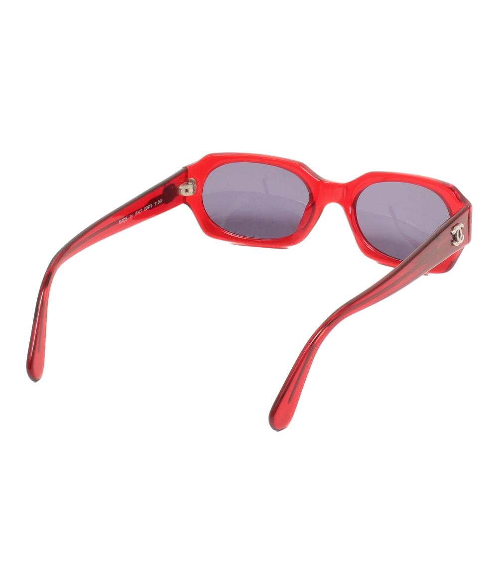 美品 CHANEL サングラス アイウェア レッド レディース シャネル