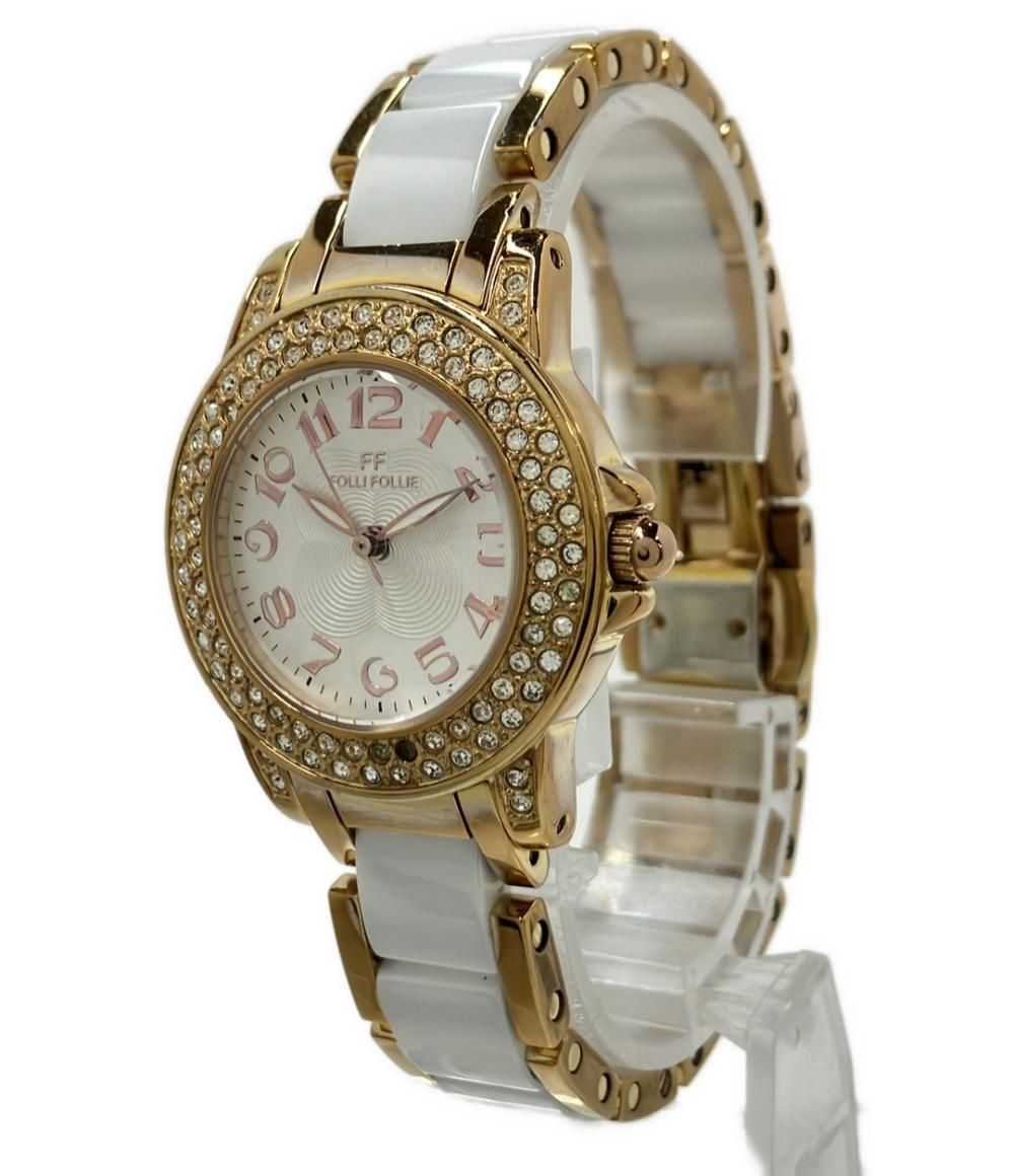 フォリフォリ ③-41 602 FolliFollie腕時計 クオーツ シルバー w