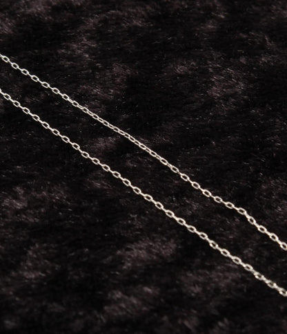 美品 ネックレス Pt900 Pt850 ダイヤ 0.10ct ホースシューモチーフ レディース