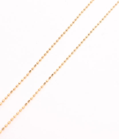 美品 ネックレス K10 エメラルド フラワーモチーフ レディース