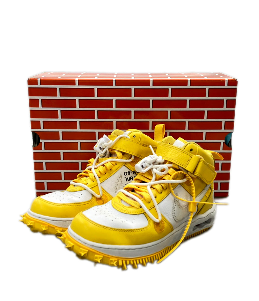 NIKE OFF-WHITE ミッドカットスニーカー AIR FORCE 1 MID SP LTHR DR0500-101 メンズ レディース SIZE 26.5 ナイキ オフホワイト