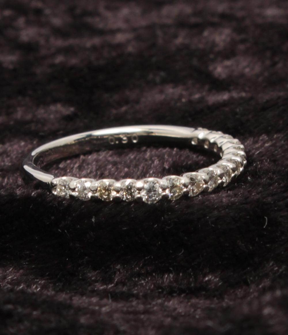 美品 リング 指輪 Pt900 ダイヤ 0.30ct ハーフエタニティ レディース SIZE 10号