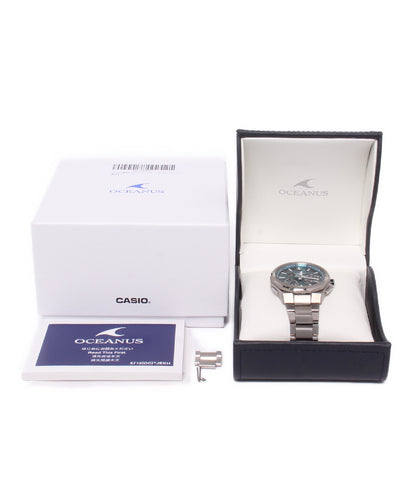 CASIO 腕時計 ブルートゥース搭載 オシアナス OCEANUS ソーラー電波 グリーン OCW-T6000 メンズ カシオ