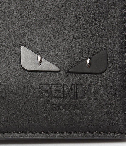 美品 FENDI 二つ折り財布 マネークリップ モンスター バグズ アイ メンズ フェンディ