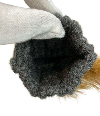 美品 プラダ ファー 手袋 1GG055 レディース PRADA