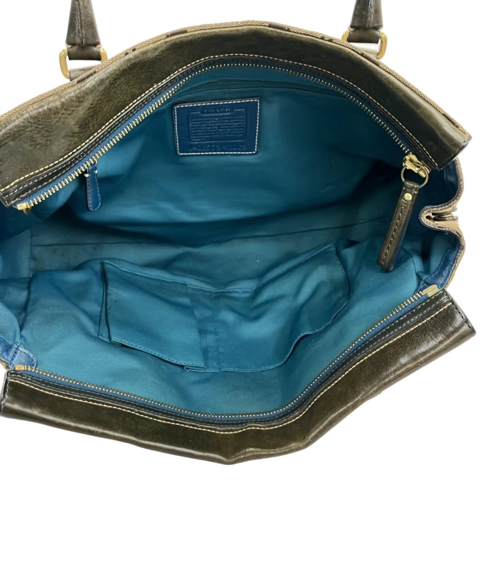 COACH トートバッグ ハンドバッグ ハンプトンズ キャリーオール シグネチャー 11063 レディース コーチ