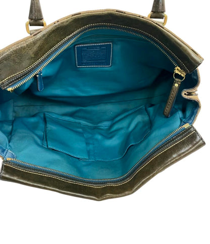 COACH トートバッグ ハンドバッグ ハンプトンズ キャリーオール シグネチャー 11063 レディース コーチ