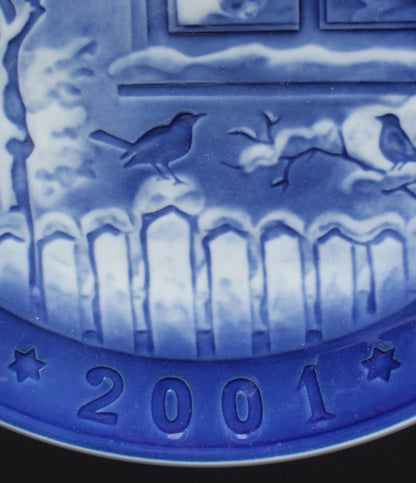 美品 Royal Copenhagen イヤープレート 飾り皿 18cm 2001 ロイヤルコペンハーゲン