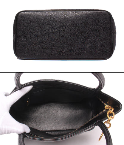 CHANEL トートバッグ ゴールド金具 キャビアスキン 復刻トート 2番台 レディース シャネル