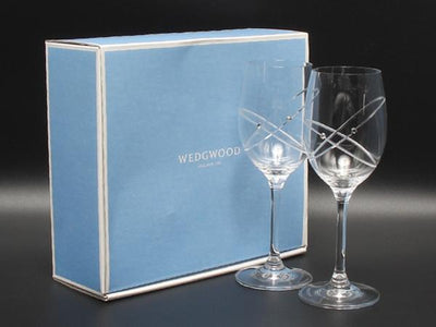 美品 ウエッジウッド ワイングラス 2点セット ペア プロミシス ウィズディスリング WEDGWOOD
