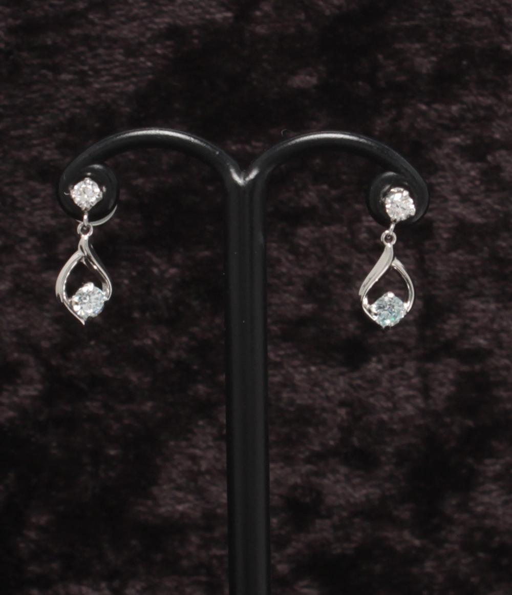 美品 カナルヨンドシー ピアス K10 しずくモチーフ レディース canal4℃