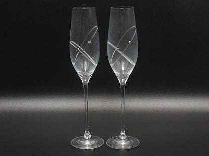 WEDGWOOD シャンパングラス 2点セット ペア プロミシス ウィズディスリング ウエッジウッド