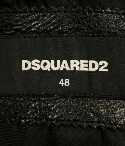 DSQUARED2 レザージャケット パーカー ドッキング レイヤード 15AW S74AM0561 SX7818 メンズ SIZE 48 (L) ディースクエアード