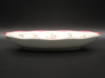 美品 WEDGWOOD オーバルディッシュ 皿 25cm フローレット ウエッジウッド
