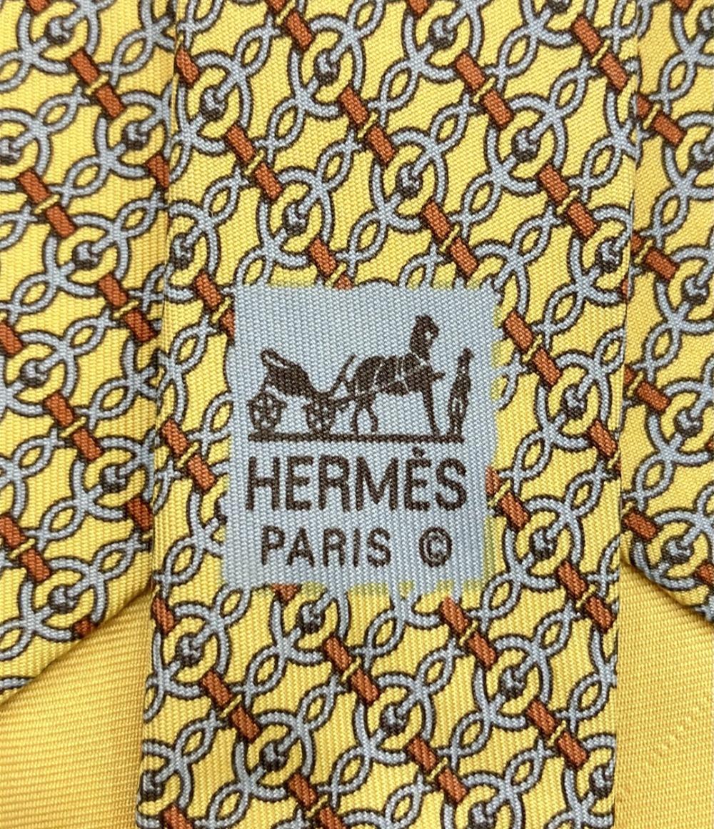 HERMES ネクタイ シルク 100% メンズ エルメス