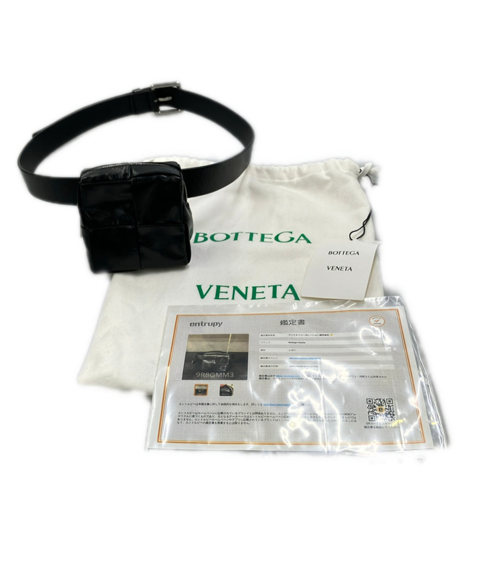 美品 BOTTEGA VENETA ウエストバッグ ウエストポーチ カセット ベルトバッグ メンズ ボッテガ・ヴェネタ
