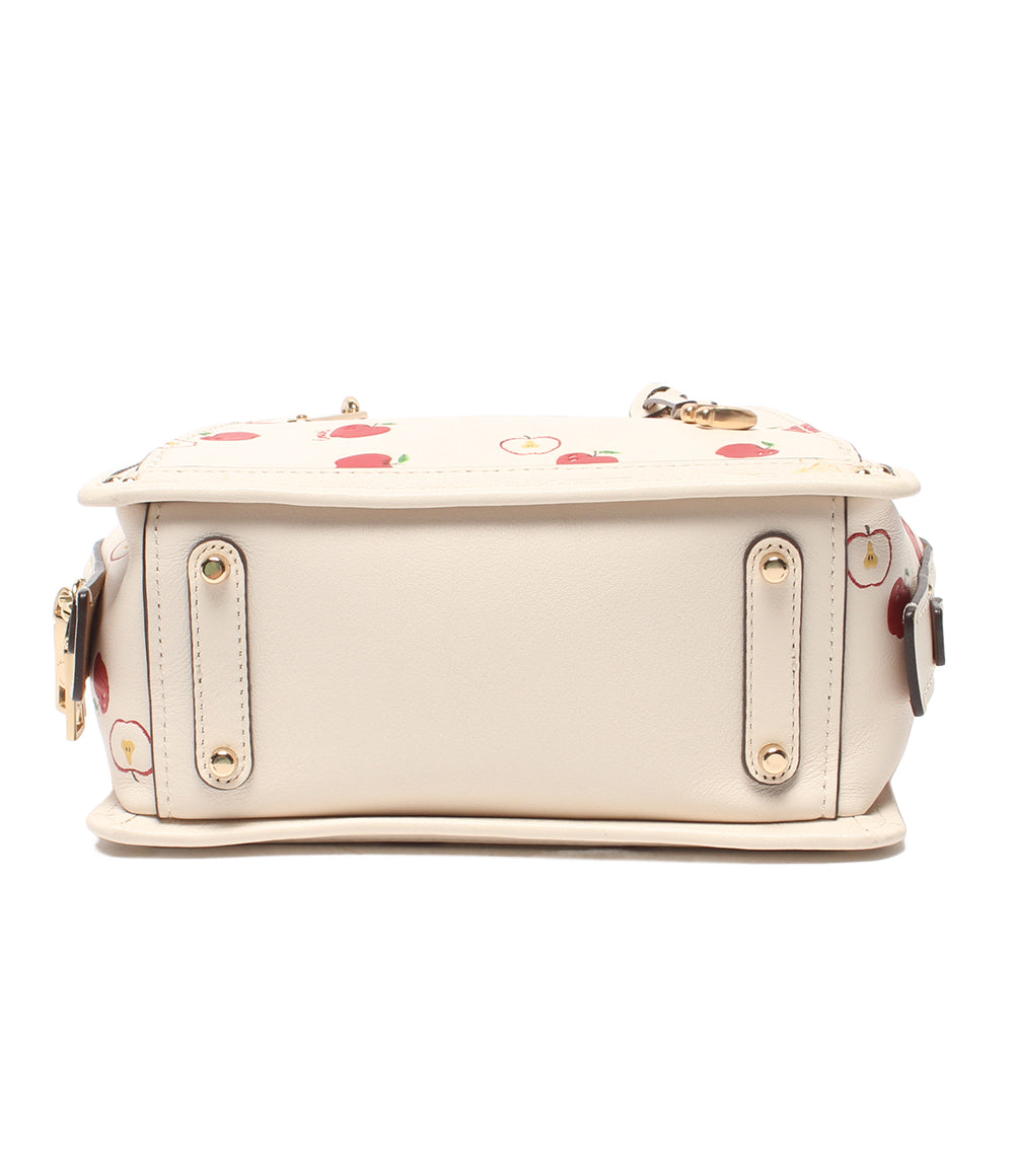 COACH 2WAYハンドバッグ ショルダーバッグ 斜め掛け アップル柄 レディース コーチ