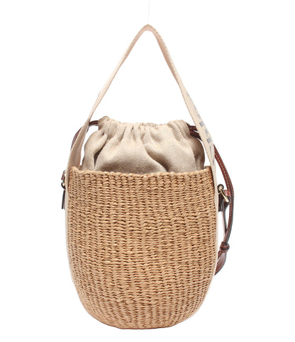 美品 Chloe Mifuko ショルダーバッグ 肩掛け かごバッグ ウッディスモールバスケット 02-23-68-65 レディース クロエ ミフコ