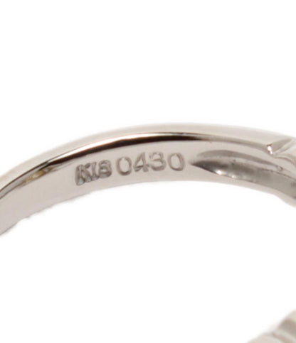 美品 リング 指輪 K18 Pt900 ダイヤ0.43ct 0.24ct レディース
