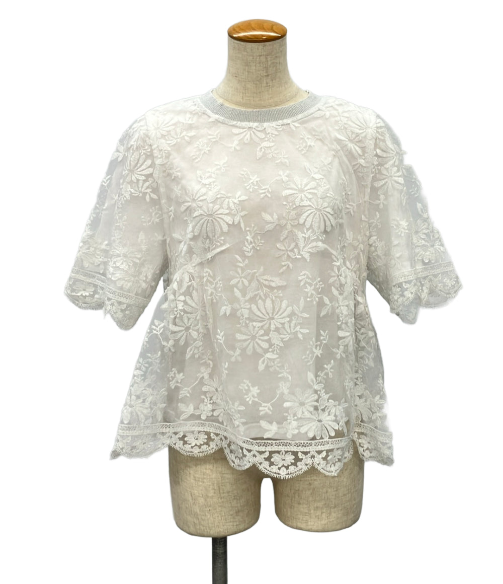 MUVEIL エンブロイダリーレースTシャツ MA262FB002 レディース SIZE 38 (M) ミュベール