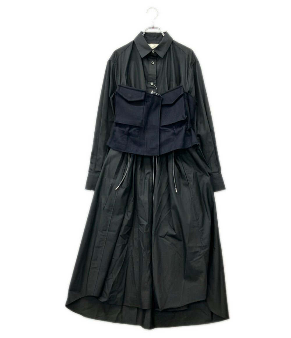Sacai ドッキング ビスチェ シャツワンピース 19-04728 レディース SIZE 1 サカイ