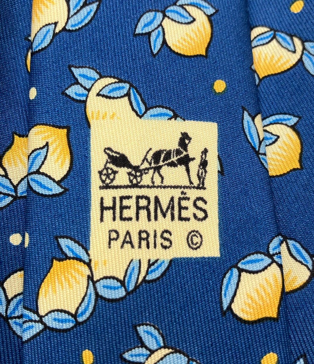 美品 HERMES ネクタイ シルク 100% メンズ エルメス