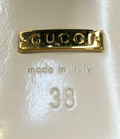 美品 GUCCI ホースビット チャンキーヒールミュール 602390 レディース SIZE 38 (24cm) グッチ