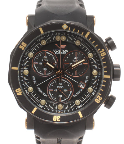VOSTOK EUROPE 腕時計 クオーツ ブラック メンズ ボストーク ヨーロッパ