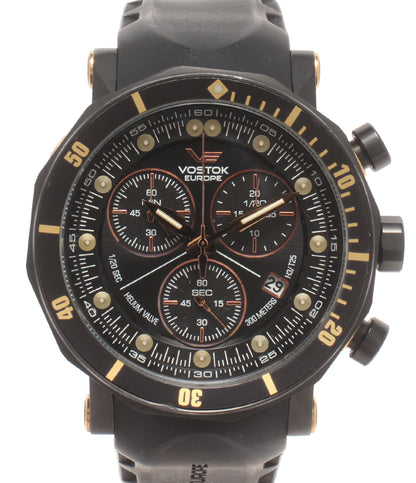 VOSTOK EUROPE 腕時計 クオーツ ブラック メンズ ボストーク ヨーロッパ