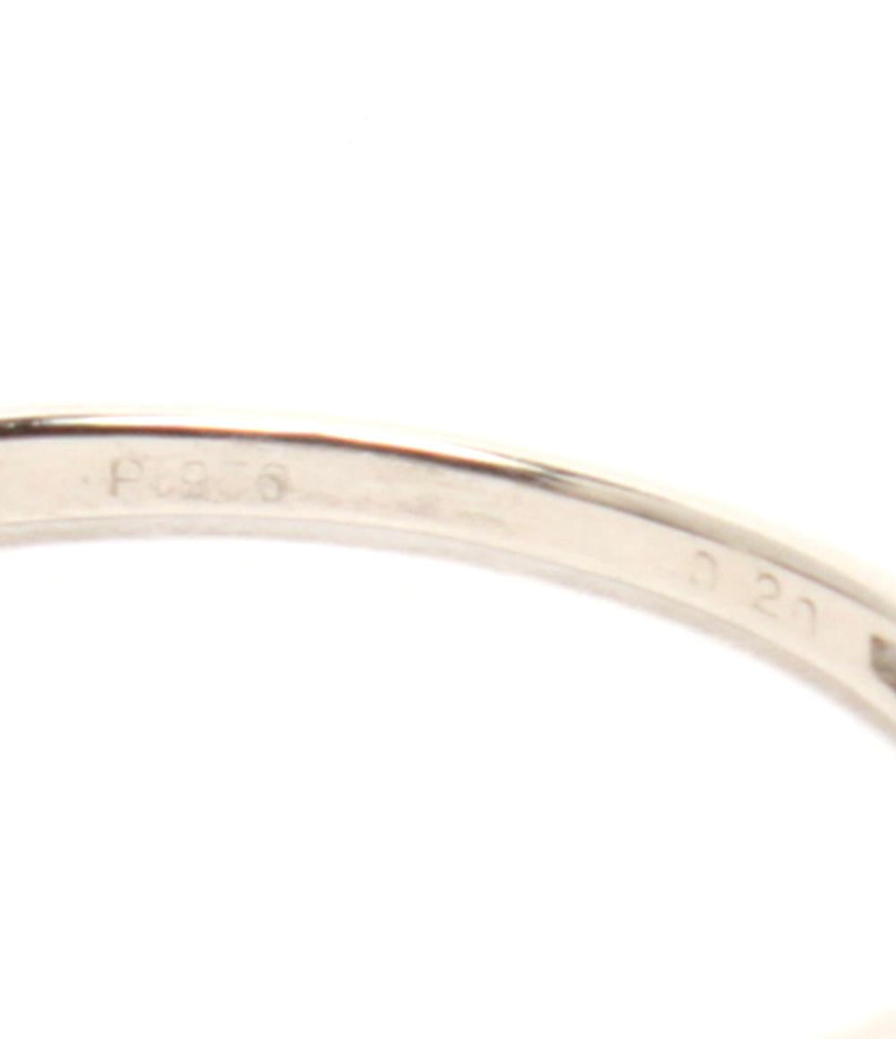 美品 リング 指輪 Pt950 ダイヤ 0.20ct レディース SIZE 9号