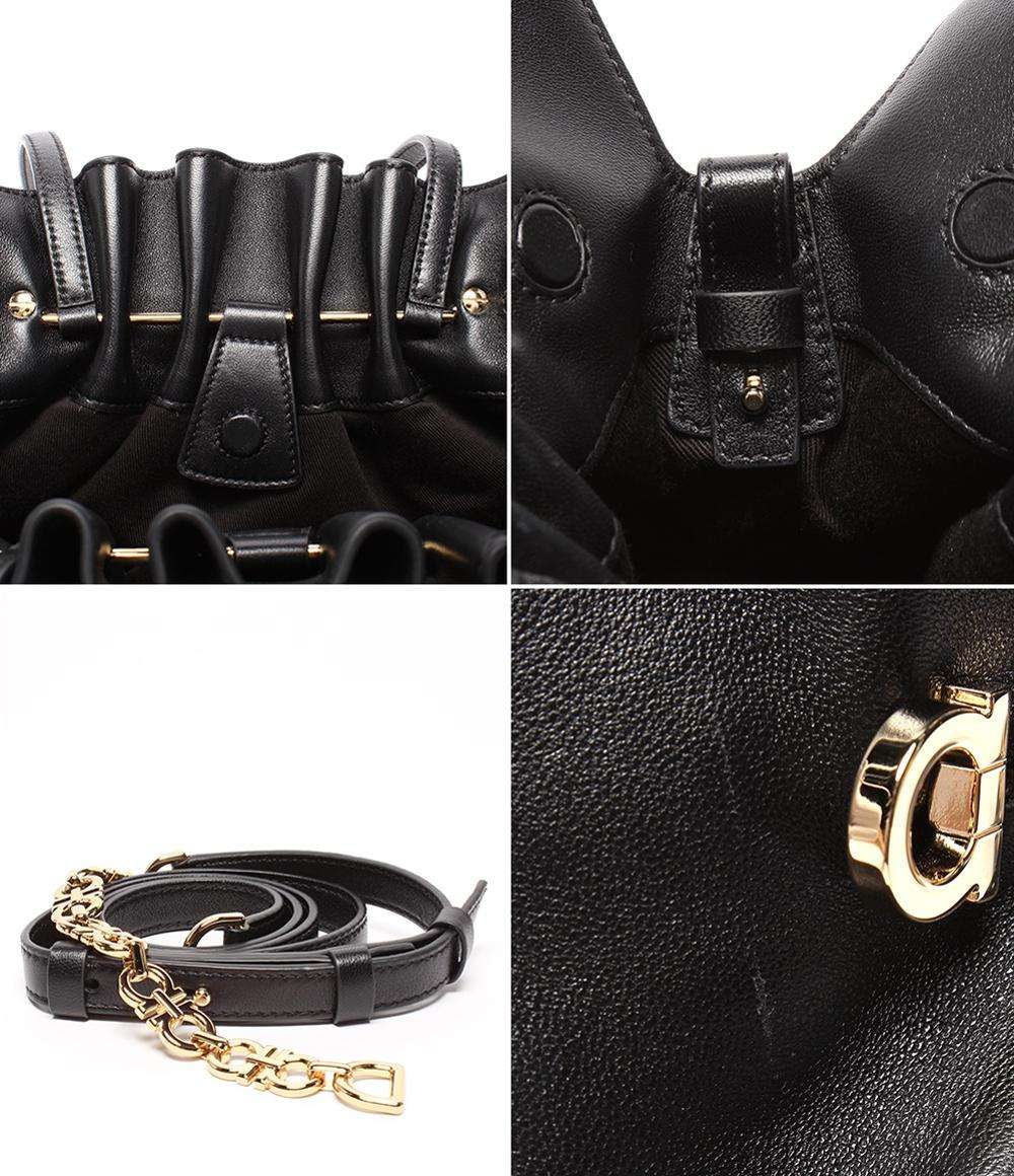 美品 サルヴァトーレフェラガモ 2way ショルダーバッグ 肩掛け 斜め掛け ソフトバッグ(S) ガンチーニ 219959 783294 レディース Salvatore Ferragamo