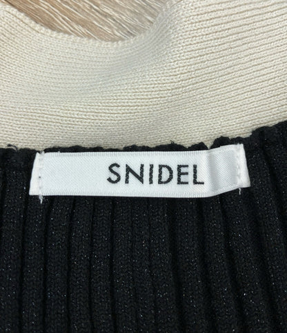 snidel 半袖ワンピース クールネック ボタン フロントボタンラメニットワンピ SWNO231115 レディース SIZE ONE SIZE (M) スナイデル