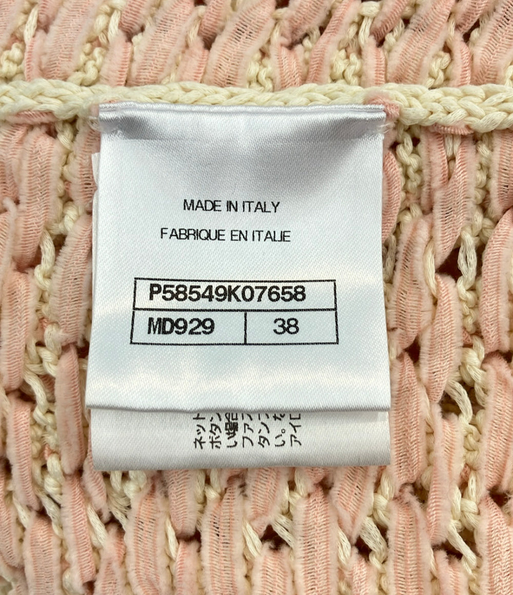 美品 CHANEL 長袖カーディガン ケーブルニット P58549K07658 レディース SIZE 38 (M) シャネル