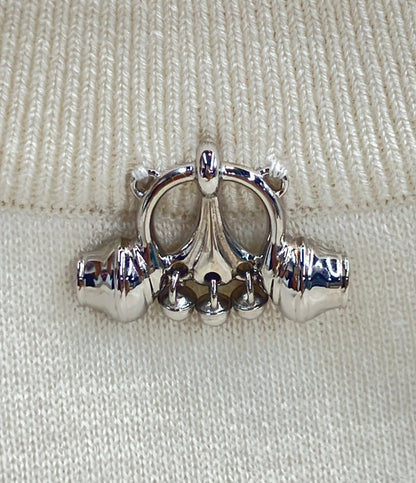 美品 HERMES パルフロワ・リミックスモチーフニット ショートスリーブ 6E2659DX レディース SIZE 40 (S) エルメス