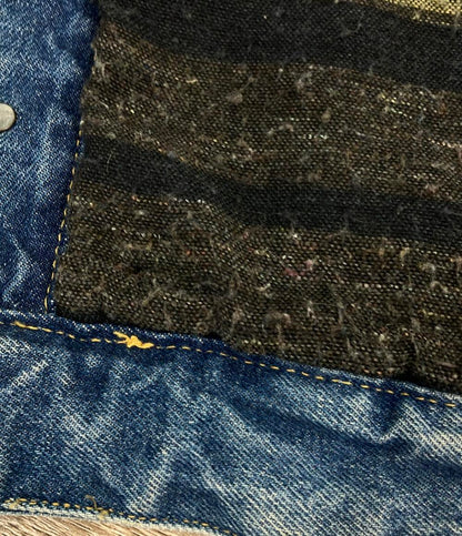 SAINT LAURENT デニムジャケット 襟コーデュロイ クラッシュ加工 530366  YA894 メンズ SIZE XS サンローラン