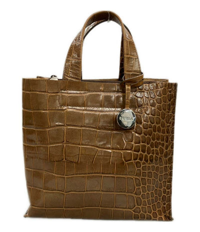 フルラ ハンドバッグ レザー クロコ型押し レディース Furla