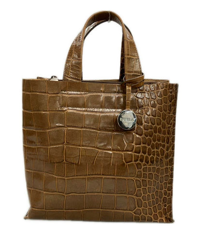 フルラ ハンドバッグ レザー クロコ型押し レディース Furla