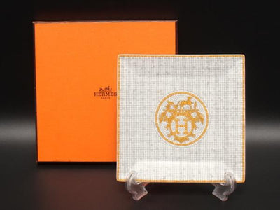 HERMES スクエアプレート 皿 15cm モザイク エルメス