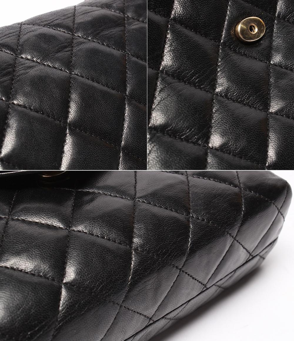 CHANEL チェーンショルダーバッグ シングルチェーン シングルフラップ ゴールド金具 ラムスキン 0番台 マトラッセ レディース シャネル