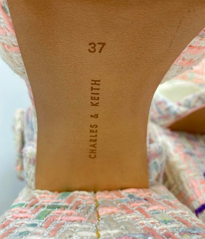 CHARLES＆KEITH アンクルストラップサンダル ツイード レディース SIZE 37 (M) チャールズ＆キース